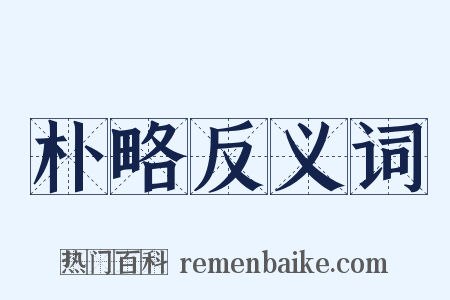 朴略反义词是什么意思的图片